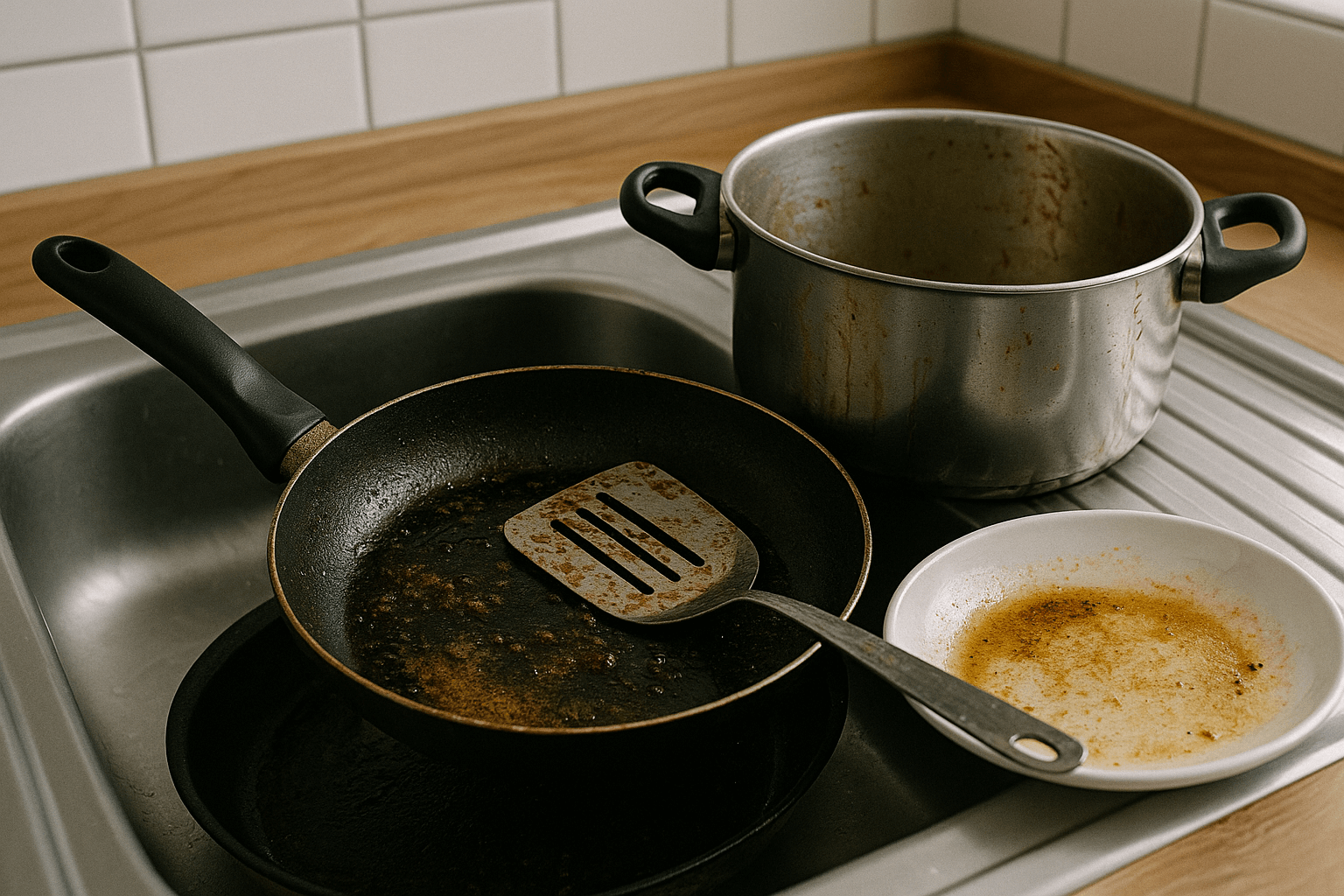 充滿油污的廚房用品 充滿油污的廚房用品